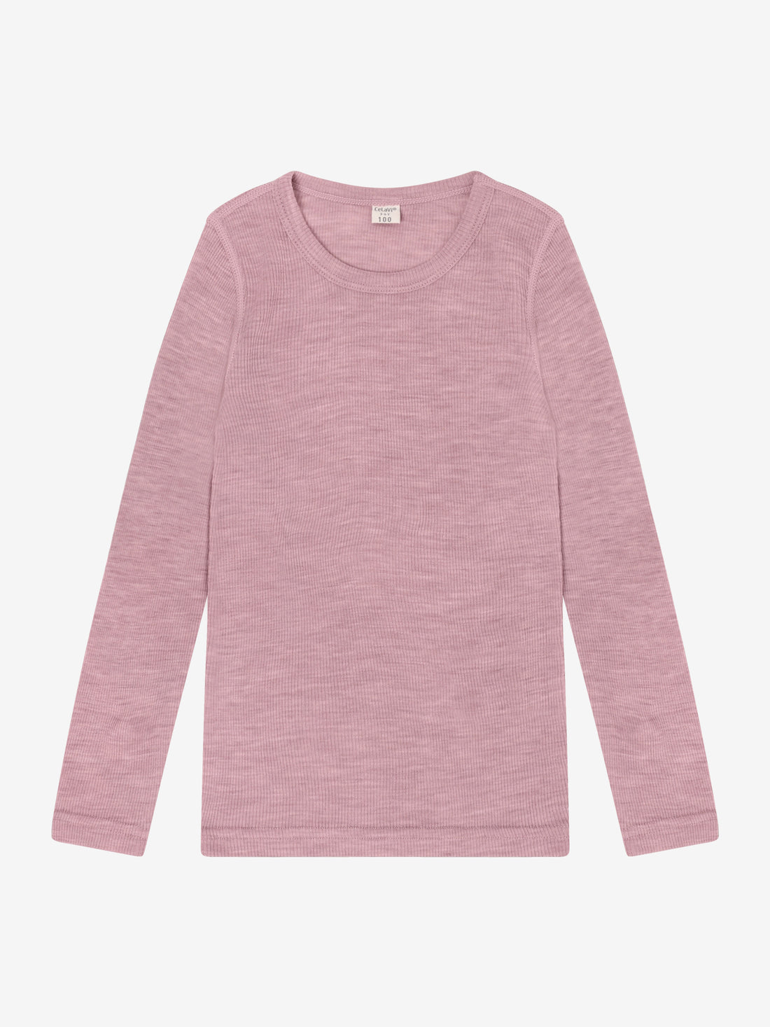 CeLaVi - Kinder Langarmshirt 100 % Wolle rosa