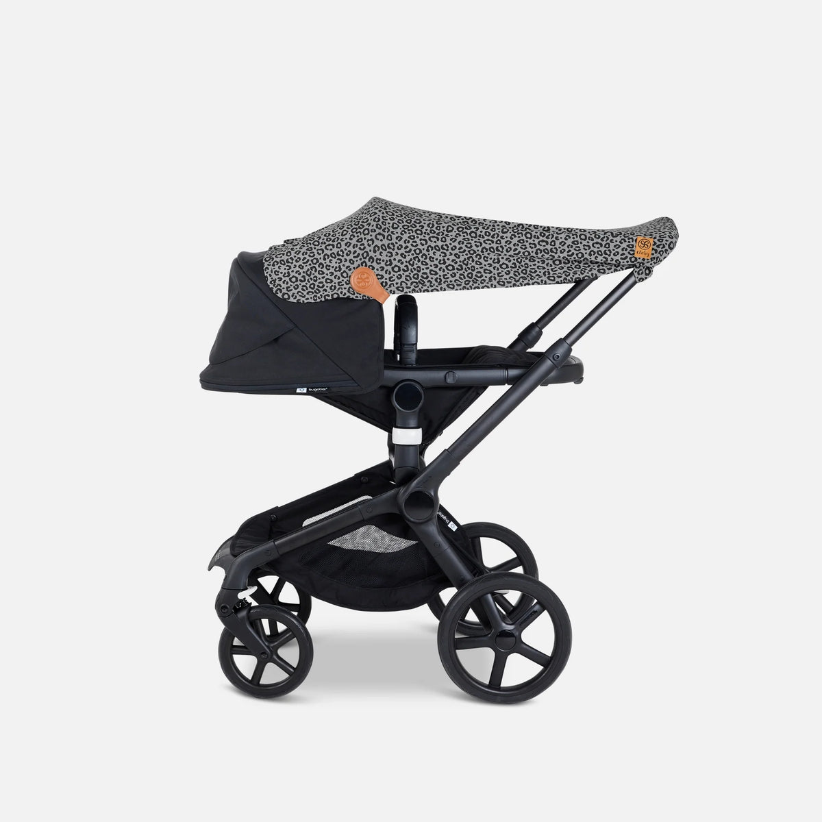 Cloby - Babydecke/ Sonnenschutz mit UV-Schutz 50 leopard grau