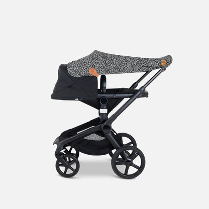 Cloby - Babydecke/ Sonnenschutz mit UV-Schutz 50 leopard grau