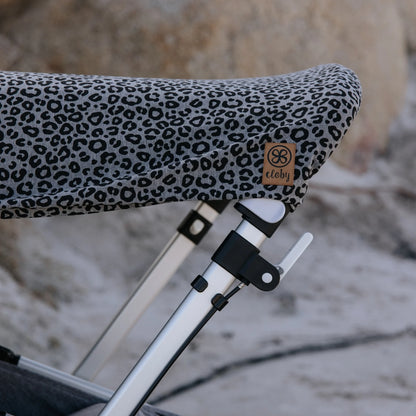 Cloby - Babydecke/ Sonnenschutz mit UV-Schutz 50 leopard grau