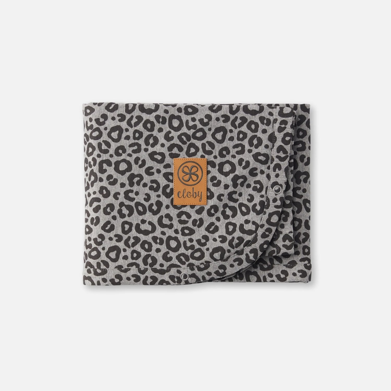 Cloby - Babydecke/ Sonnenschutz mit UV-Schutz 50 leopard grau