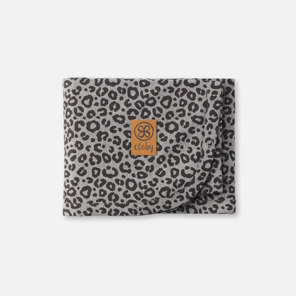 Cloby - Babydecke/ Sonnenschutz mit UV-Schutz 50 leopard grau