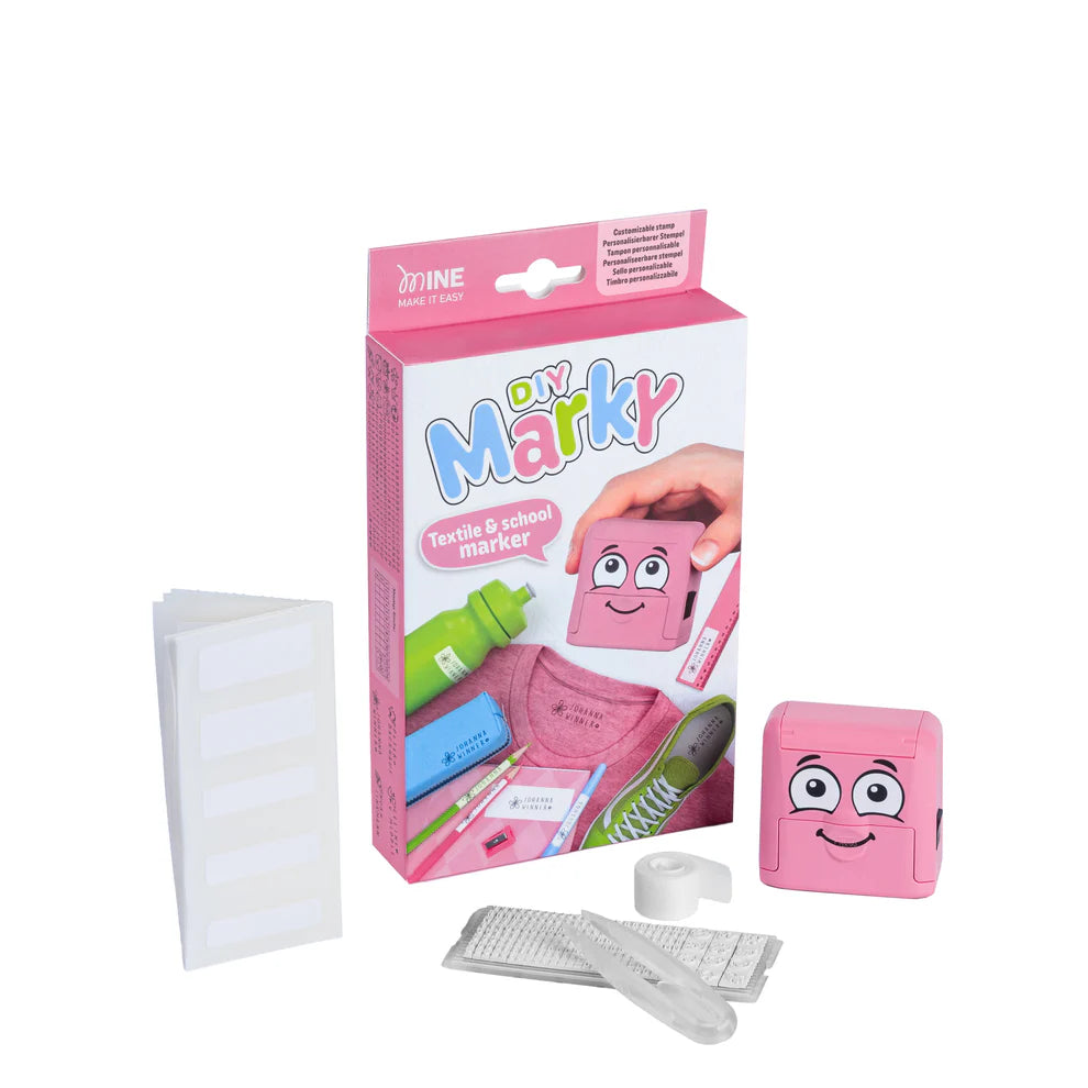 DIY Marky - Stempel zum Selbersetzen für Textilien rosa