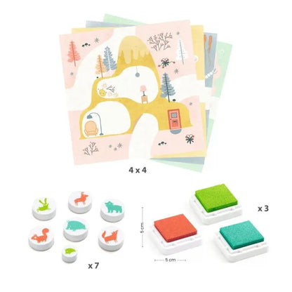 Djeco - Stempel Set: Tiere im Wald - AURYN Shop