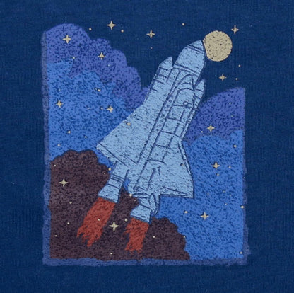Enfant Terrible - Kinder Shirt Space Shuttle Biobaumwolle blau