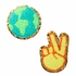 FabFabStickers - Earth & Peace Sticker zum Kleben - AURYN Shop