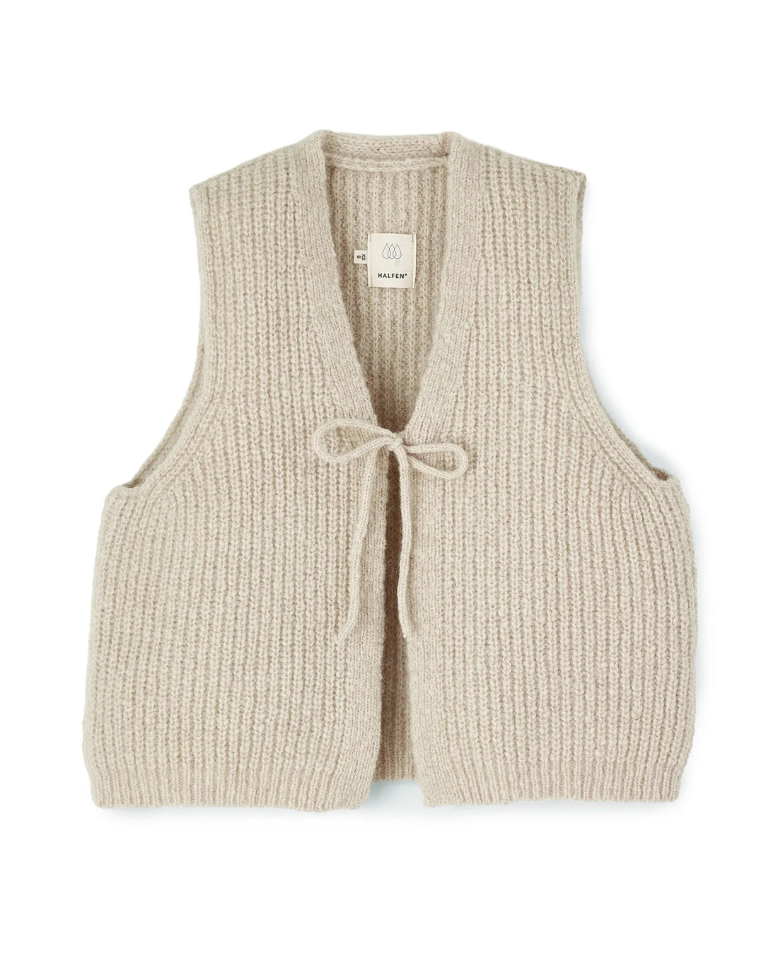 Halfen - Damen Strickweste Alpaka beige