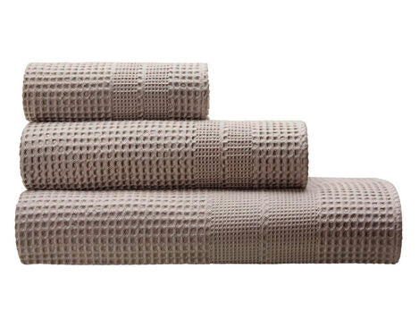 Cotonea - Badetuch Baumwolle (bio) Waffelpikee beige
