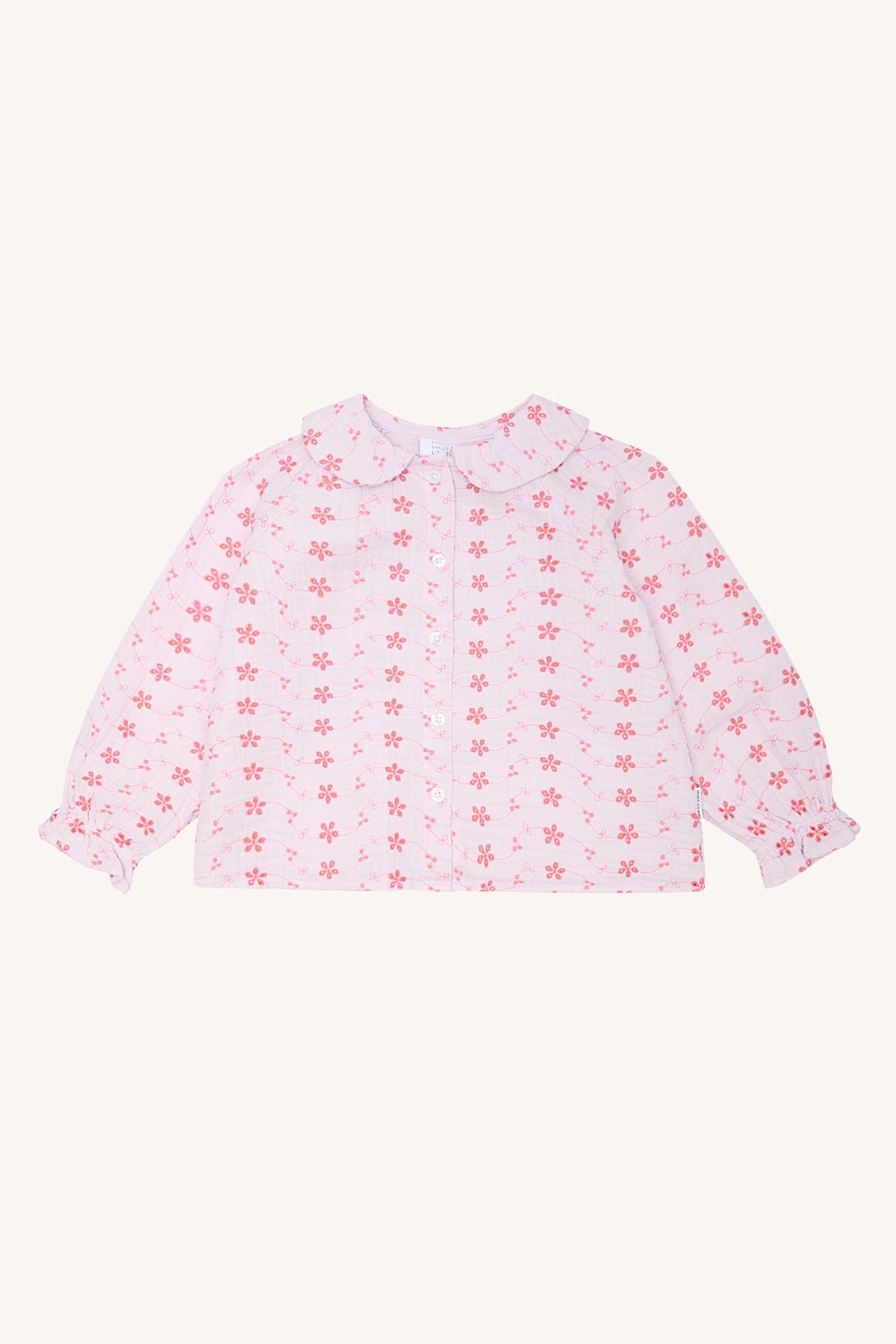 Hust &amp; Claire - Musselin Mädchenbluse flieder Blumen