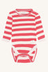 Hust & Claire - Baby Body Baumwolle (bio) Streifen rot/ natur