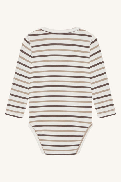 Hust &amp; Claire - Baby Body Buller Bambus Streifen braun