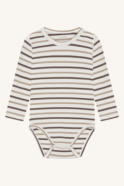 Hust &amp; Claire - Baby Body Buller Bambus Streifen braun