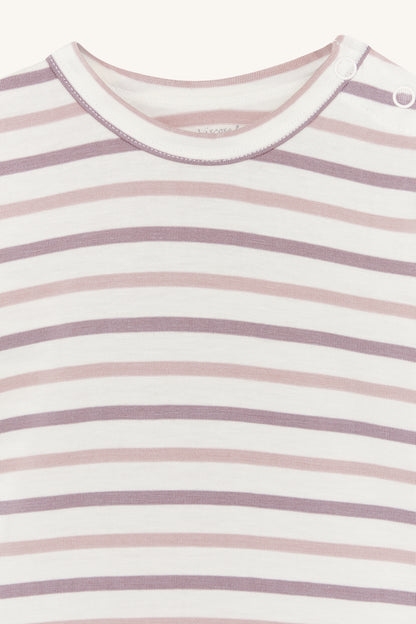 Hust &amp; Claire - Baby Body Buller Bambus Streifen rosa