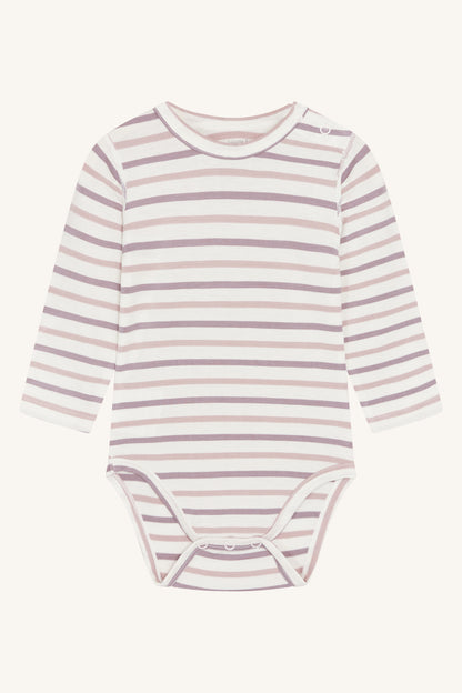 Hust &amp; Claire - Baby Body Buller Bambus Streifen rosa