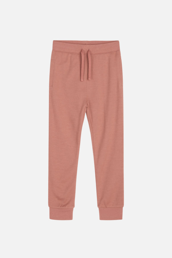 Warme Jogginghose mit elastischem Kordelzug und Seitennahttaschen von Hust &amp; Claire besteht außen aus Wolle und innen Viskose aus Bambus.