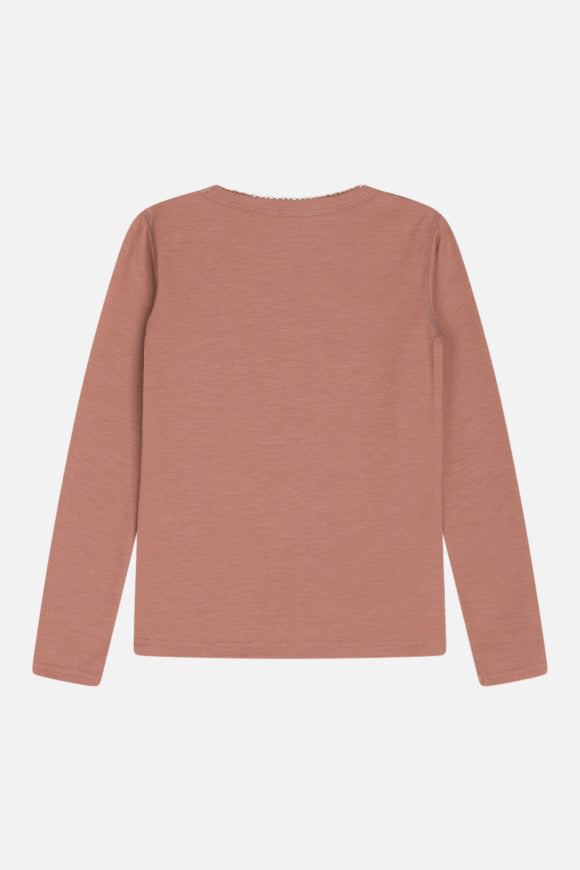 Hust &amp; Claire - Kinder Langarmshirt Wolle Abba rosa - AURYN Shop