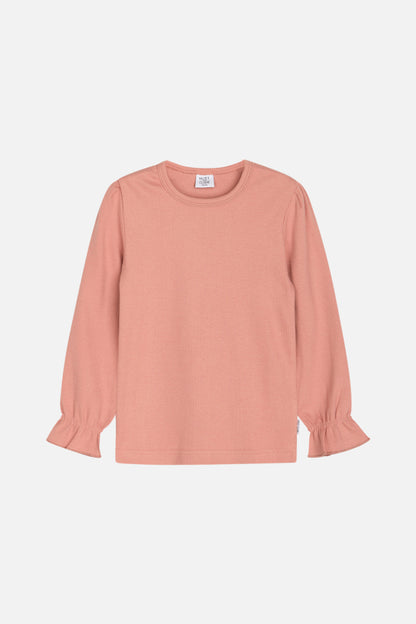 Süßes Langarmshirt aus weicher Baumwolle mit plissierte Schultern von Hust &amp; Claire.