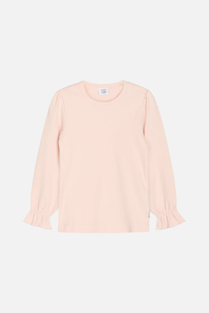 Süßes Langarmshirt aus weicher Baumwolle mit plissierte Schultern von Hust &amp; Claire.