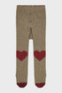 Strumpfhose aus weichem Glattstrick mit Herzen an den Knien von Hust  Claire.