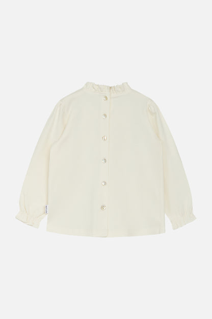 Hust &amp; Claire -  Mädchenbluse  Annelie natur mit Stickerei - AURYN Shop