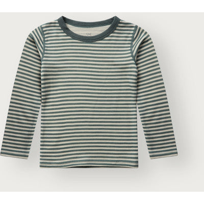 Hust & Claire - Kinder Langarmshirt "Abba", grün gestreift