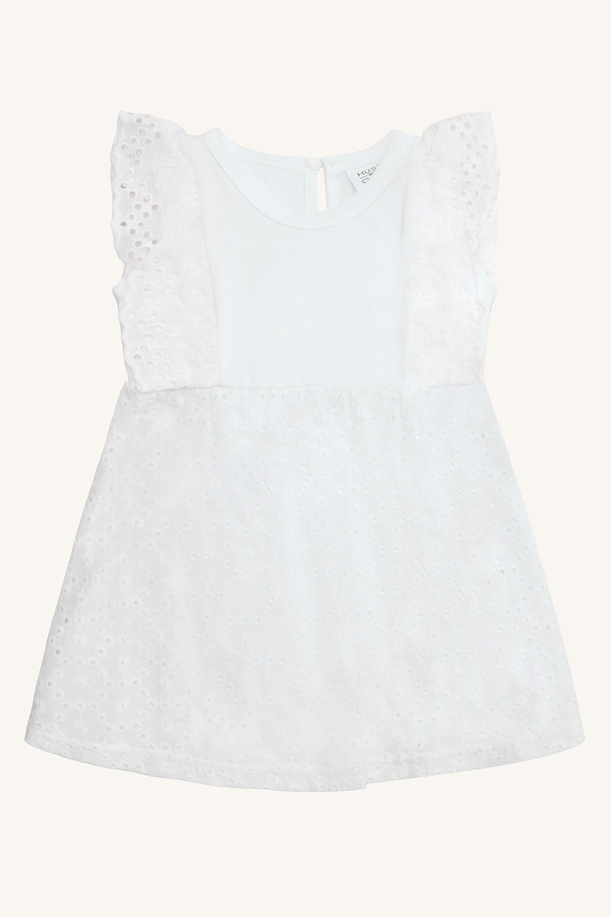 Hust &amp; Claire - Baby Kleid Kristi Weiß Lochspitze