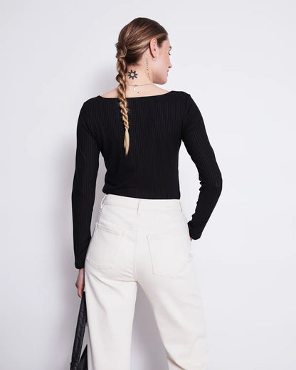 Jan ´n June - Langarmshirt Fria schwarz