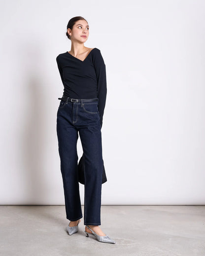 Jan ´n June - Damen Langarmshirt "Casma" schwarz für Frauen aus Baumwolle