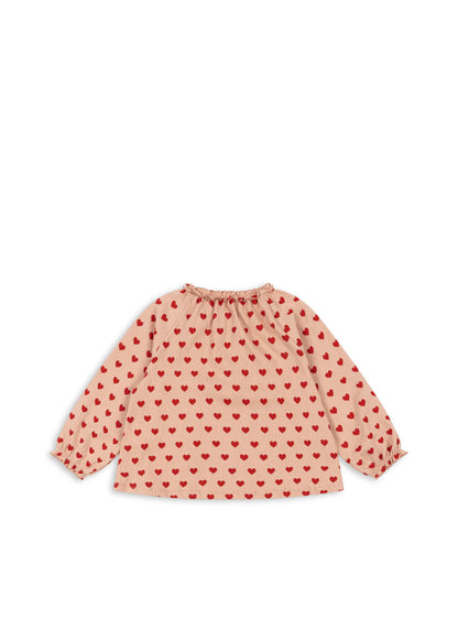 Konges Slojd - Baby Bluse Herzchen rosa