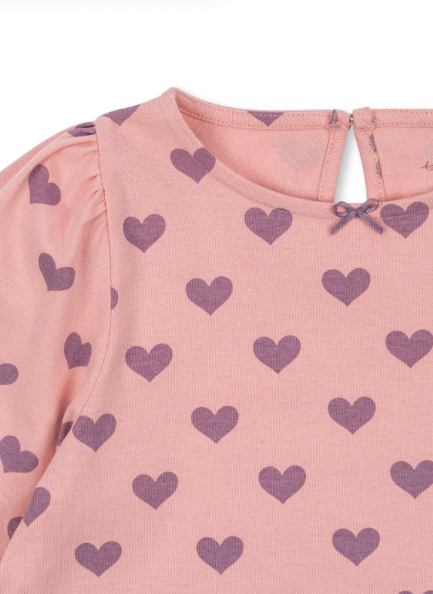 Konges Slojd - Baby Kleid Herz rosa Baumwolle (bio)