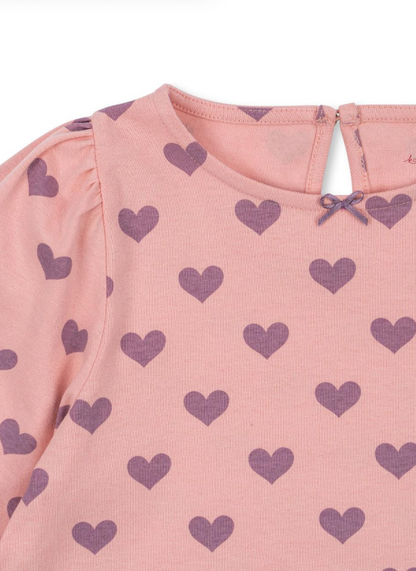 Konges Slojd - Baby Kleid Herz rosa Baumwolle (bio)