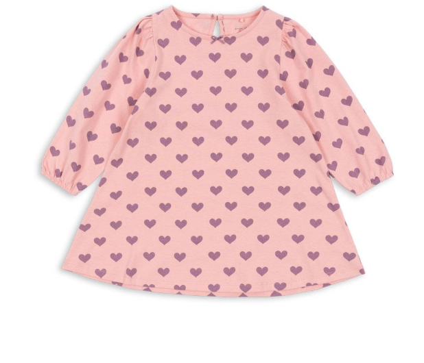 Konges Slojd - Baby Kleid Herz rosa Baumwolle (bio)