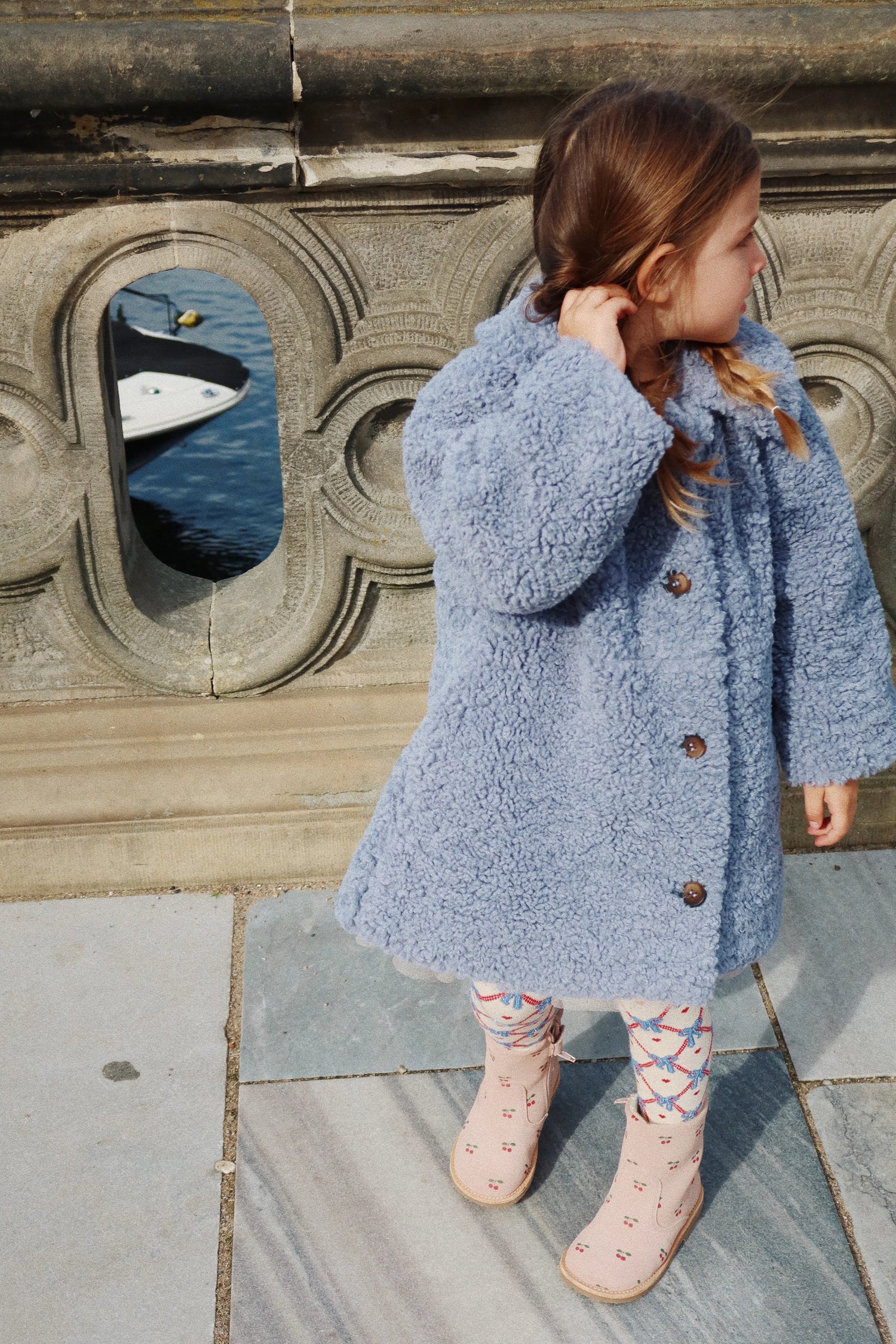 Konges Slojd - Kinder Mantel Tillie hellblau