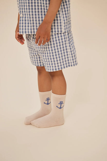Konges Slojd - Jacquardstricksocken  2er-Pack - Anker