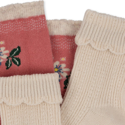 Konges Slojd - Jacquardstricksocken  2er-Pack - Blumen
