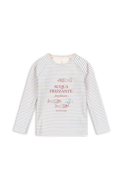 Konges Slojd - Kinder Badeshirt Aster blau gestreift