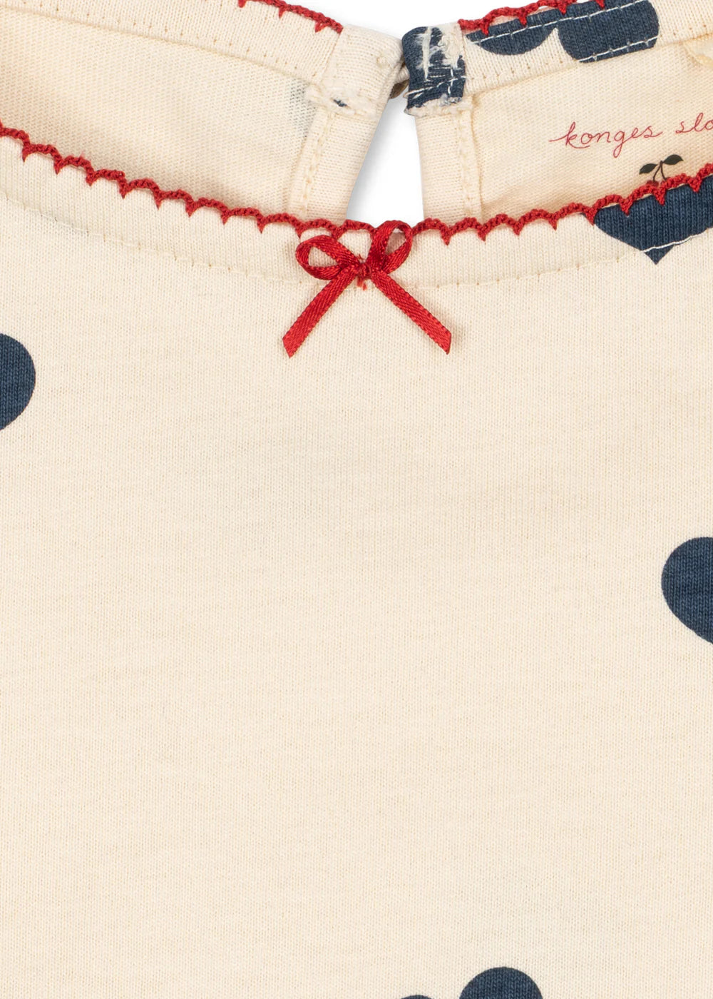 Konges Slojd - Baby Langarmshirt "Herzen" beige/blau
