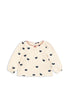 Konges Slojd - Baby Langarmshirt "Herzen" beige/blau