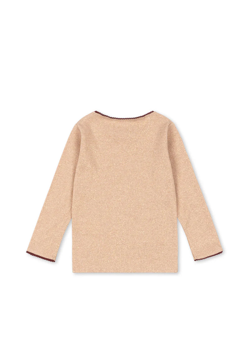 Konges Slojd - Baby Langarmshirt "Roli” in beige für Mädchen 