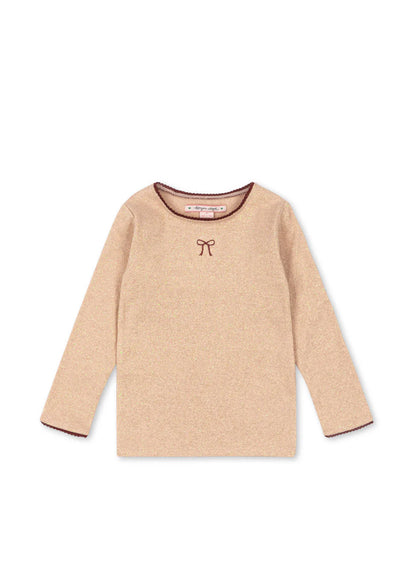 Konges Slojd - Baby Langarmshirt "Roli” in beige für Mädchen 