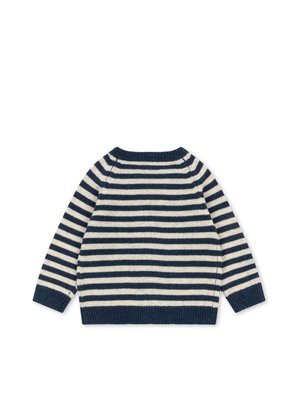 Konges Slojd - Kinder Strickjacke "Billi" Woll-Mix Streifen blau/weiß