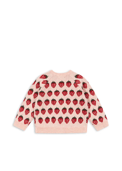 Konges Slojd - Kinder Strickjacke "Erdbeere" für Mädchen