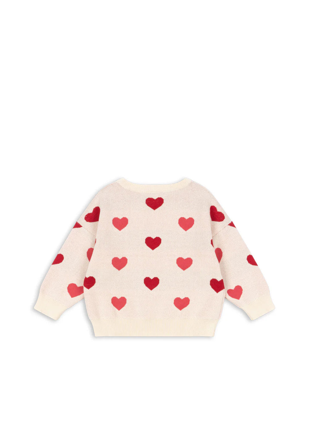 Konges Slojd - Kinder Strickpullover "Herzen" beige für Mädchen