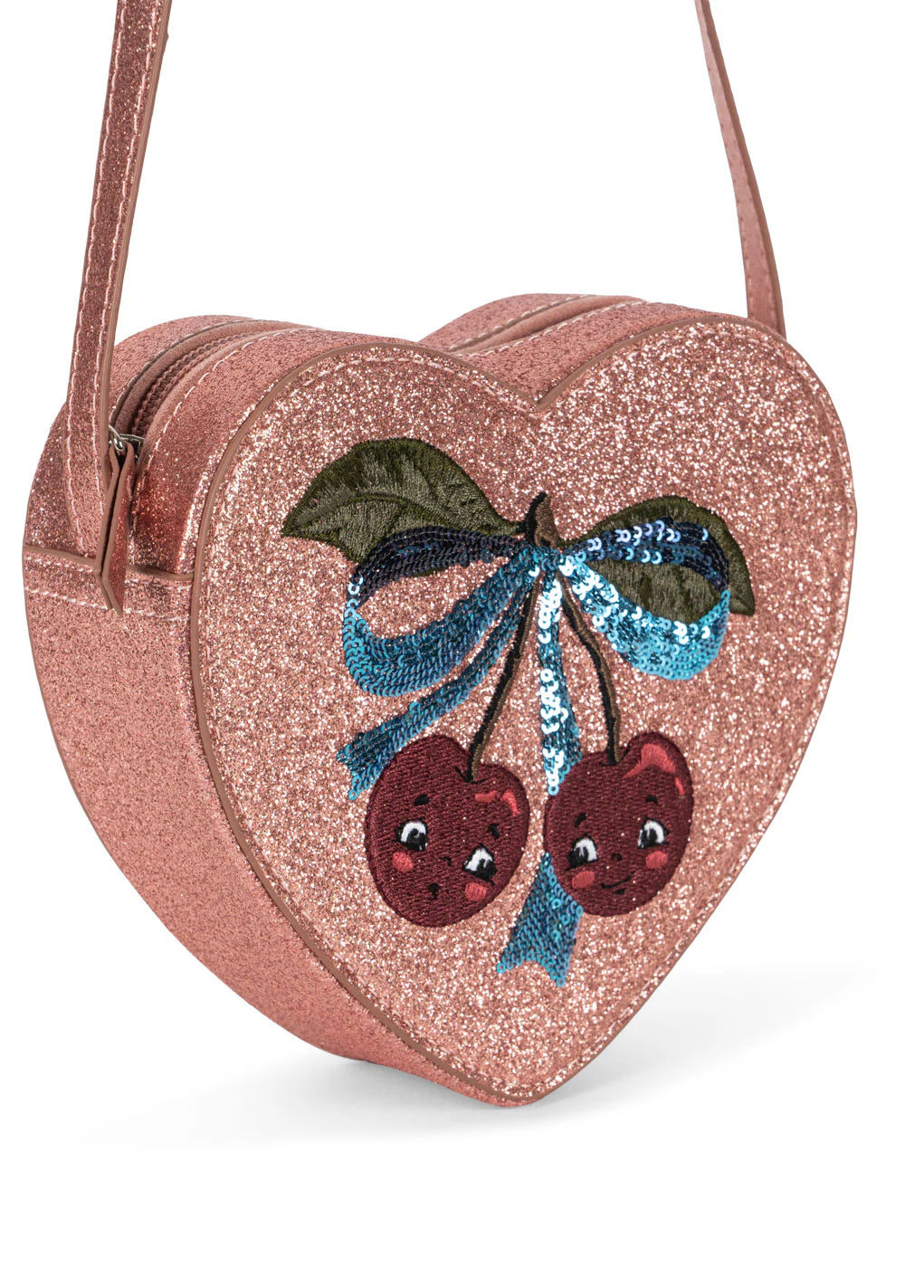 Konges Slojd - Kinder Tasche mit Kirsche, glitzernd