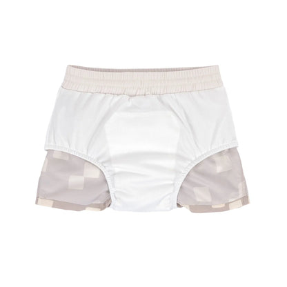 Lässig - Baby/Kinder Badehose kariert grau/weiss