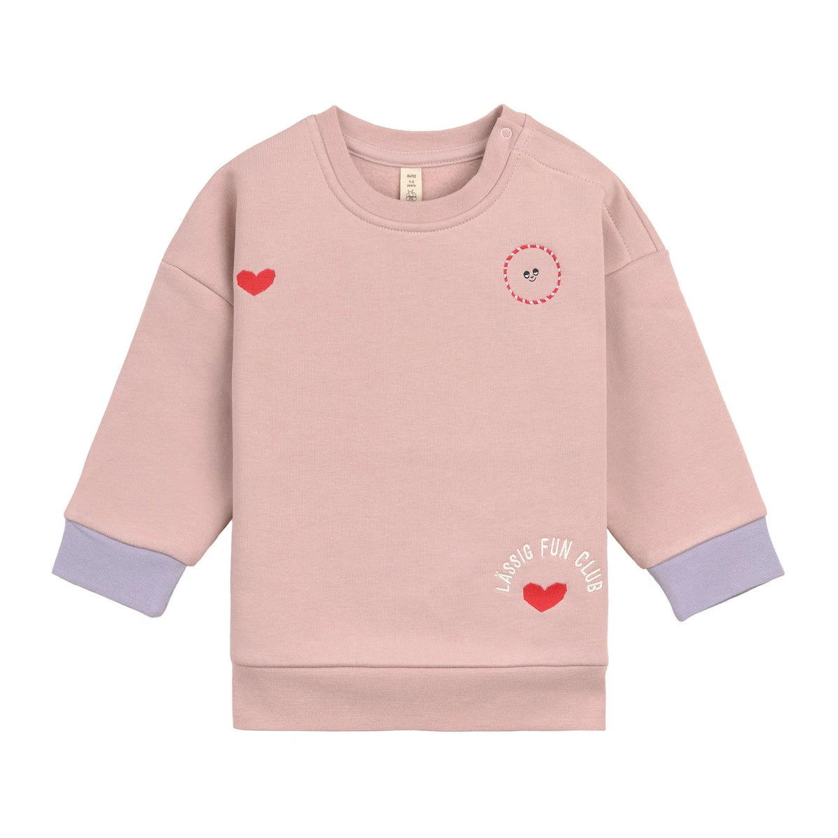 Lässig - Kinder Sweatshirt Heart smoke, rosa