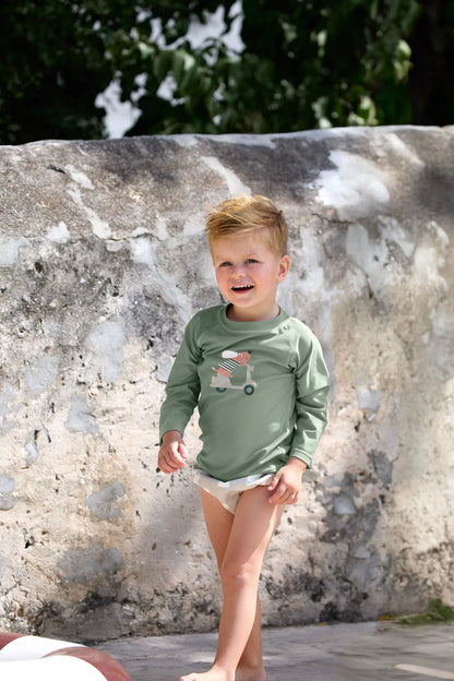 Lässig - Baby/Kinder Badeshirt Dackel grün