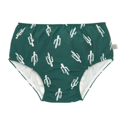 Die Baby Schwimmwindel mit dem Kaktus Print bietet eine schöne und umweltfreundliche Alternative zur Einwegwindel. Ihr saugfähiges Innenfutter hält die Kinderhaut trocken und größere Missgeschicke im Wasser auf.