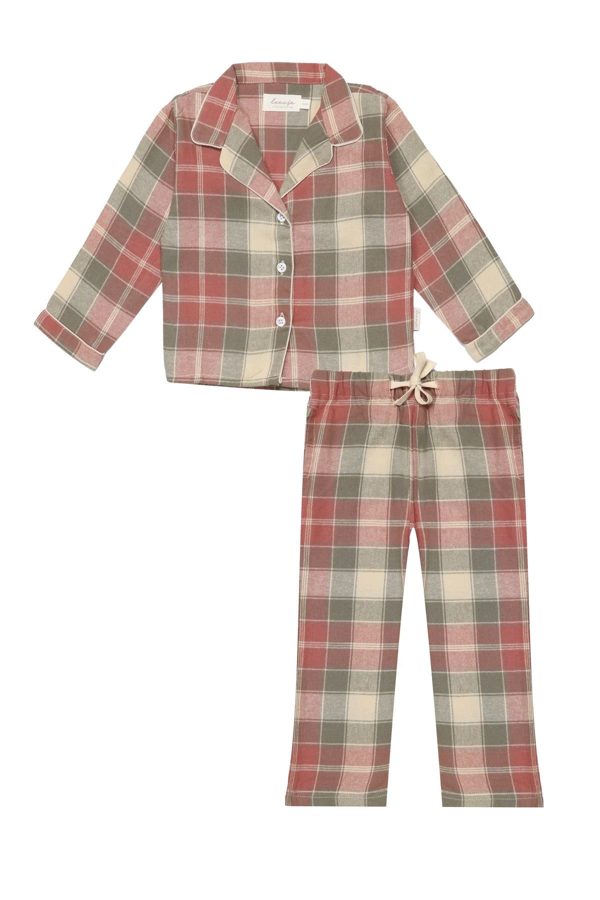Leevje - Damen Flanell Schlananzug karo MINI &amp; ME