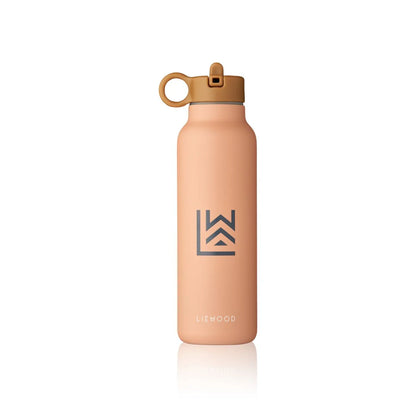 Hochwertige Stahlwasserflasche aus 80% recyceltem Edelstahl hält Flüssigkeiten bis zu 12 Stunden kalt und bis zu 6 Stunden heiß.